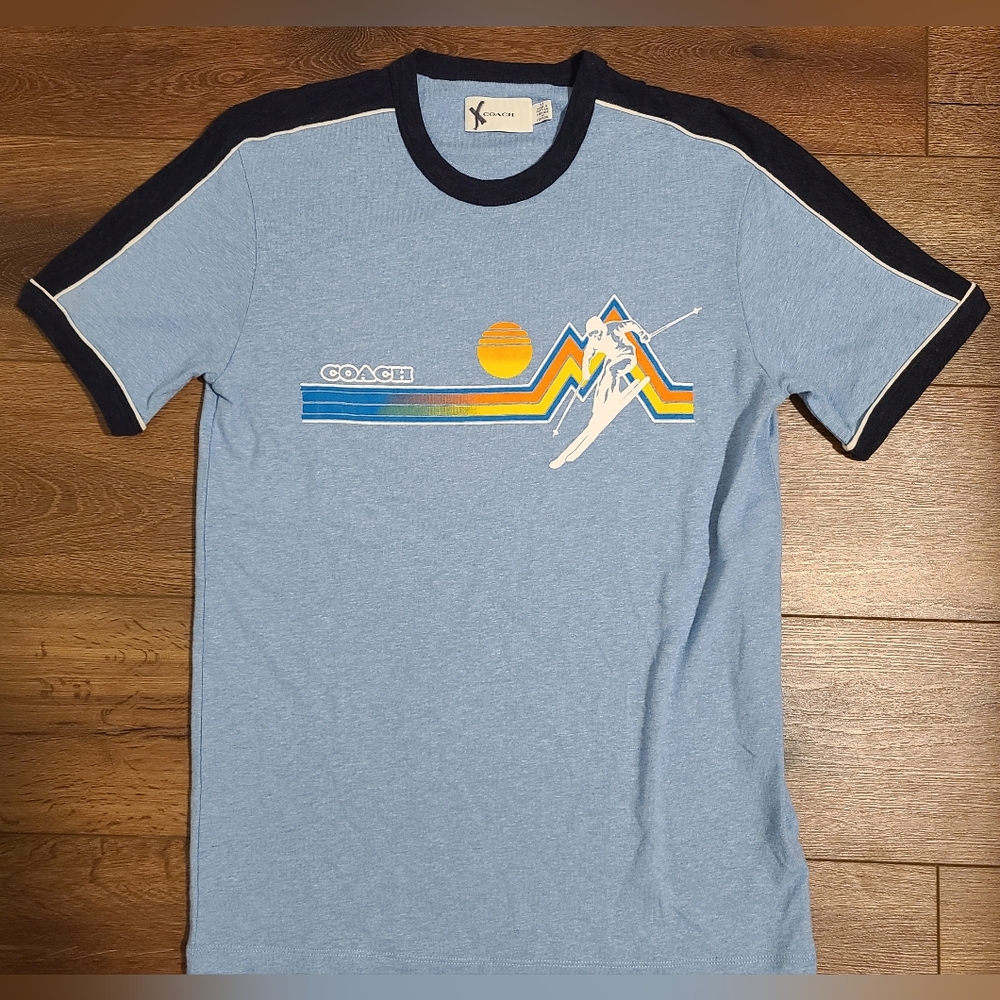 NWOT Coach Ski Boxy T Shirt Mens sz XS